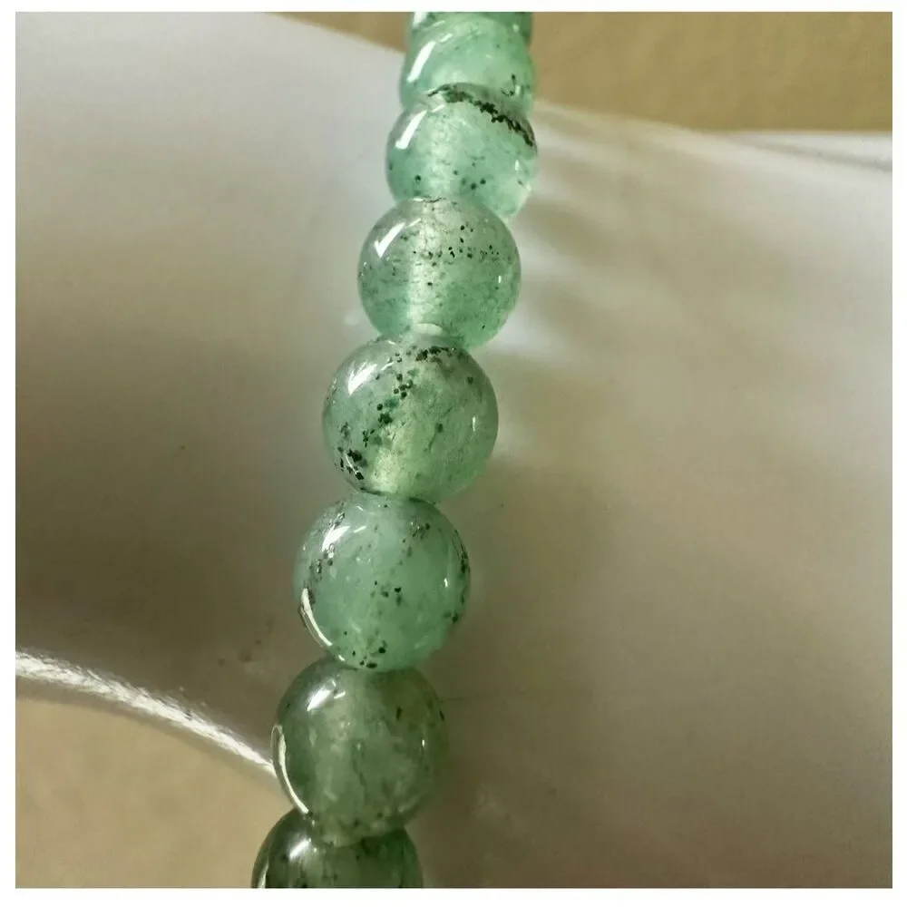 Chlorite Phantom Quartz Bead Bracelet chlorite phantom